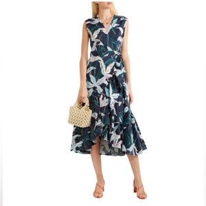 TORY BURCH Wrap Dress In Desert Bloom Sz M.